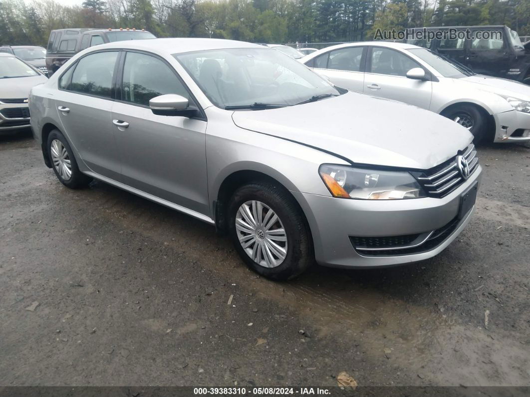 2014 Volkswagen Passat 1.8t S Silver vin: 1VWAT7A36EC104637