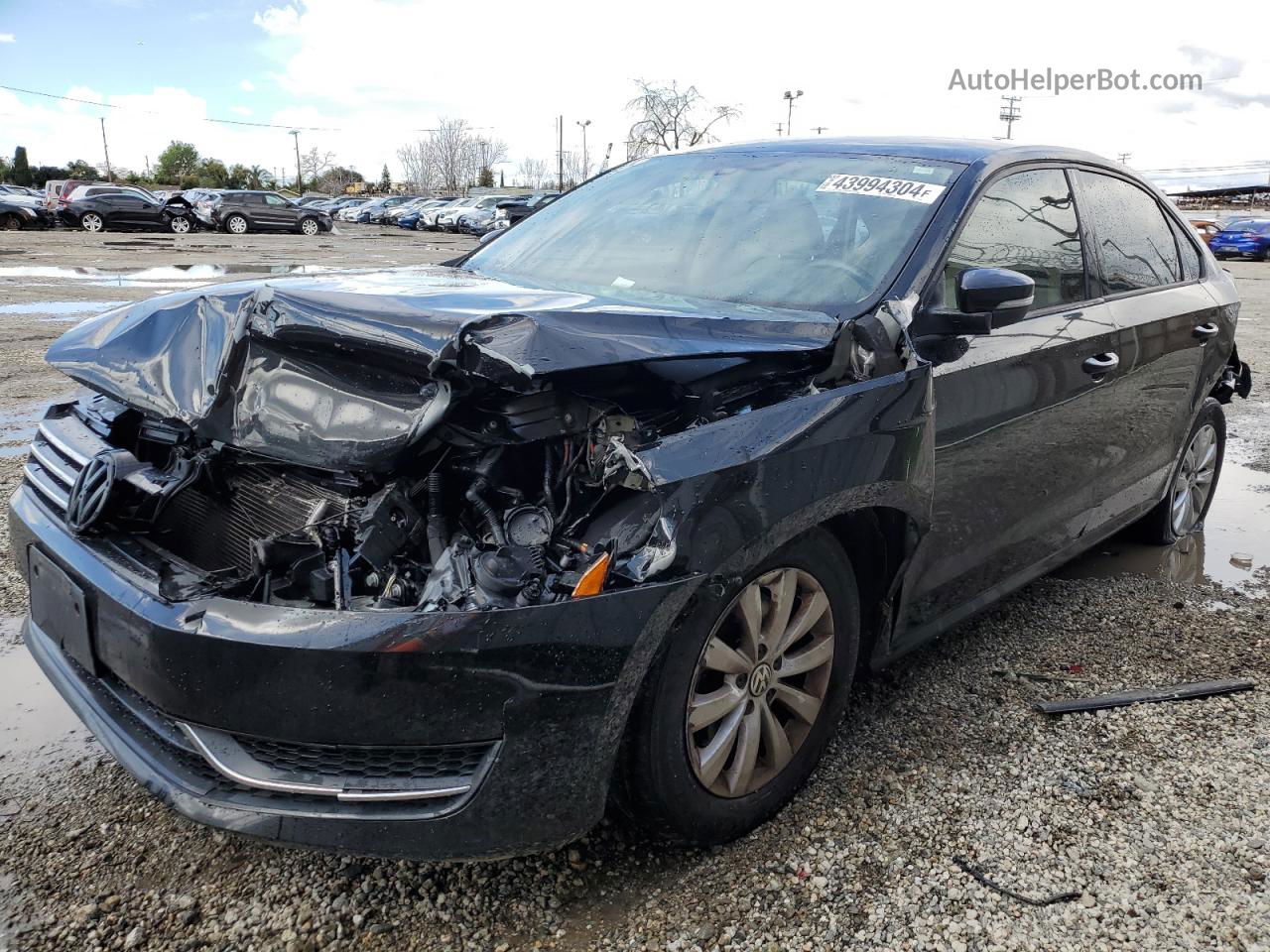 2014 Volkswagen Passat S Black vin: 1VWAT7A36EC112592