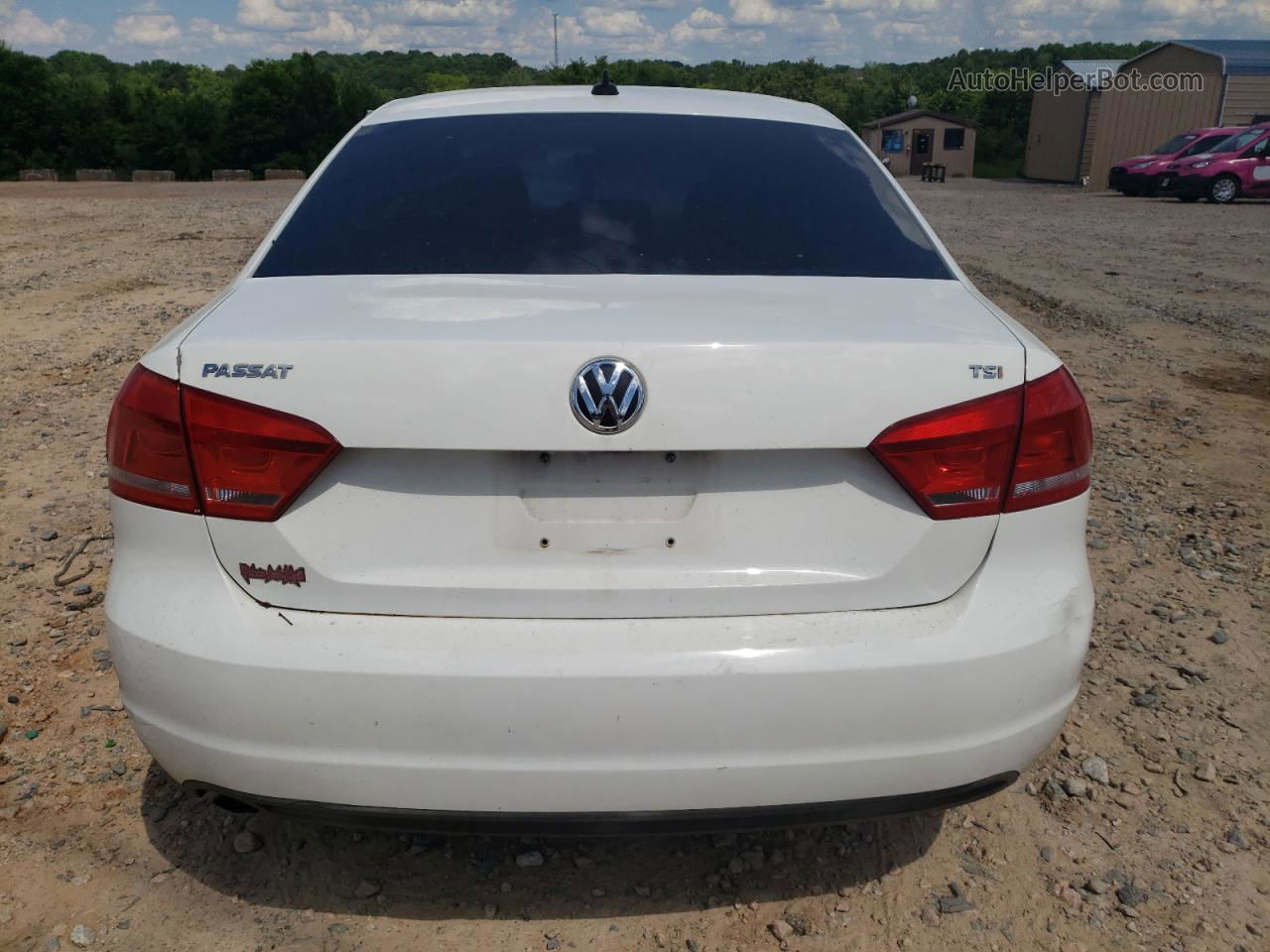 2015 Volkswagen Passat S White vin: 1VWAT7A36FC058857