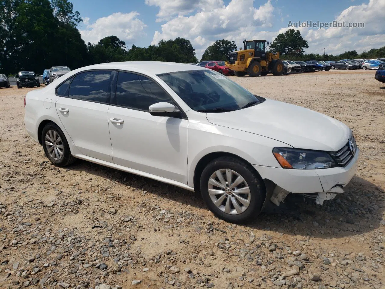 2015 Volkswagen Passat S White vin: 1VWAT7A36FC058857