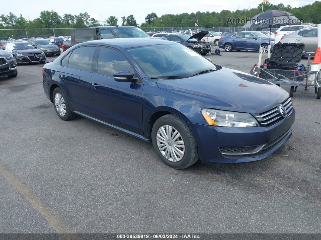 2015 Volkswagen Passat 1.8t S Blue vin: 1VWAT7A36FC077053