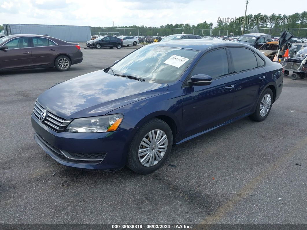 2015 Volkswagen Passat 1.8t S Blue vin: 1VWAT7A36FC077053