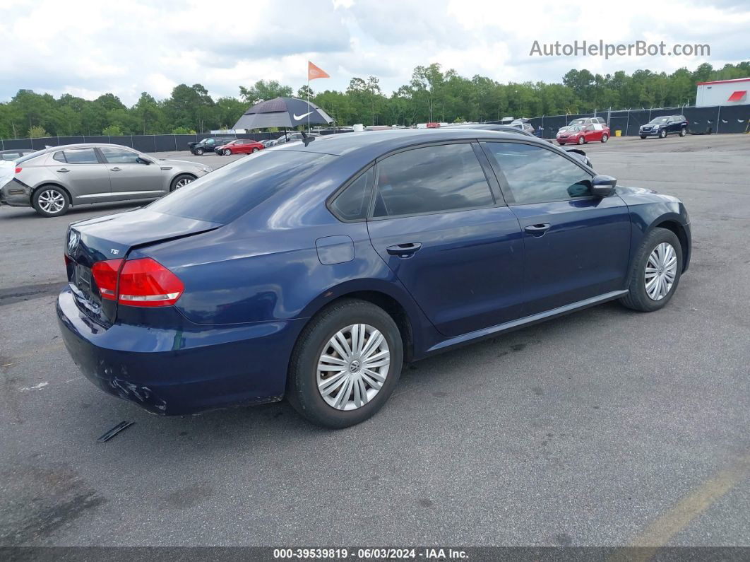 2015 Volkswagen Passat 1.8t S Blue vin: 1VWAT7A36FC077053