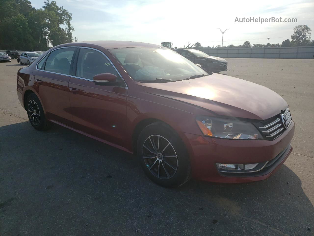 2015 Volkswagen Passat S Burgundy vin: 1VWAT7A36FC094192