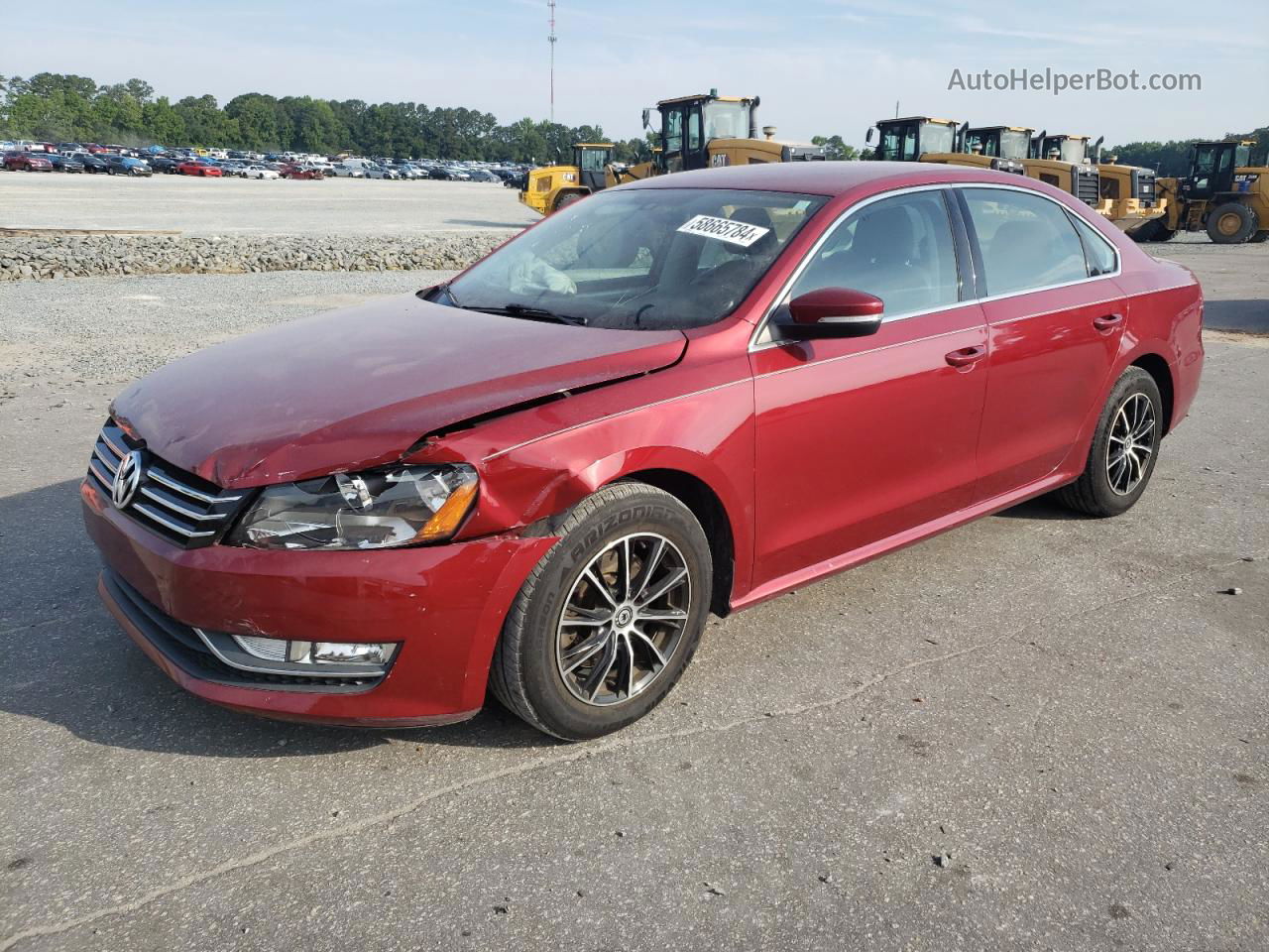 2015 Volkswagen Passat S Burgundy vin: 1VWAT7A36FC094192