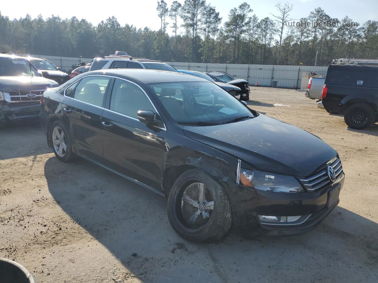 2015 Volkswagen Passat S Black vin: 1VWAT7A36FC118104