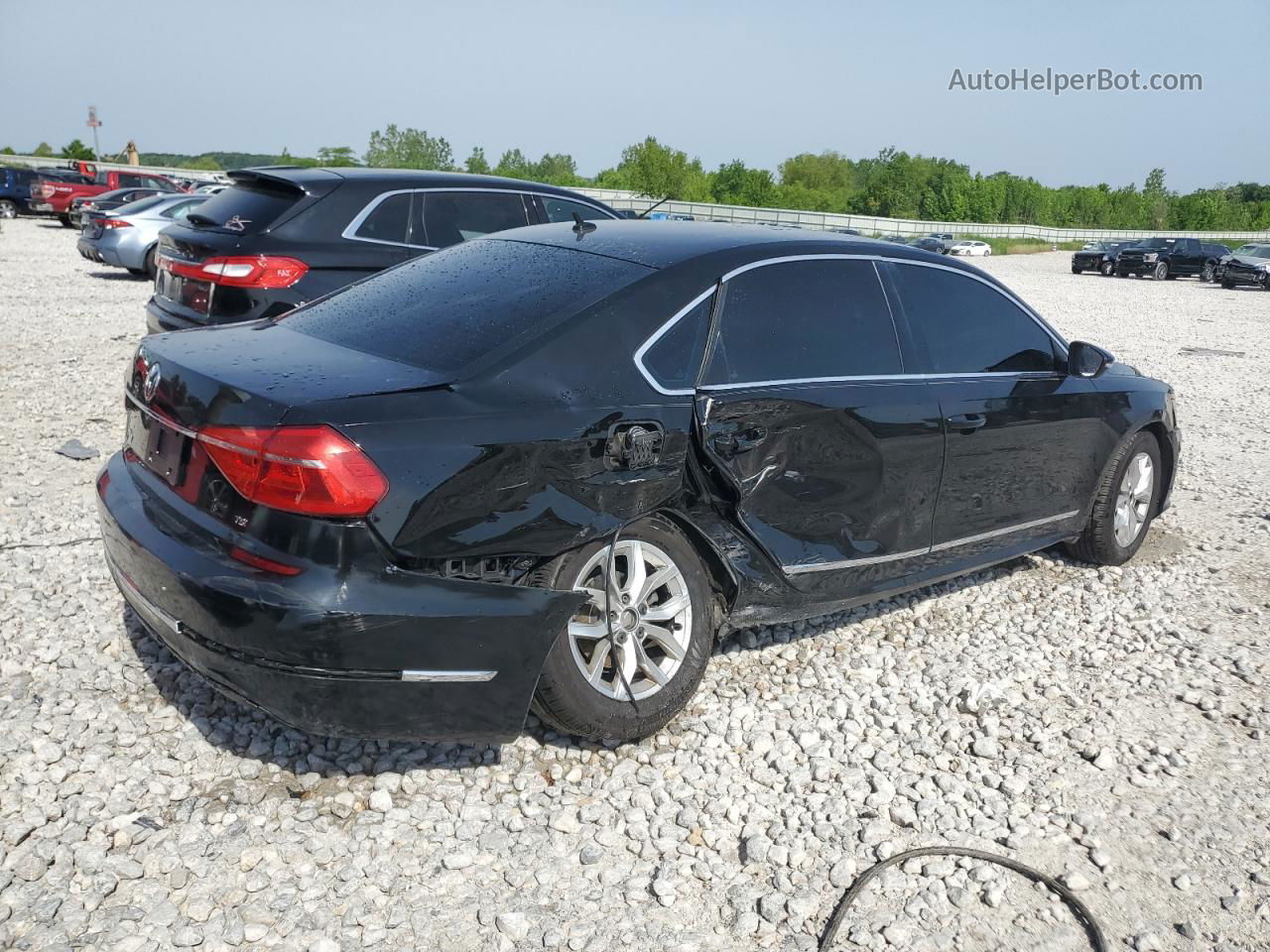 2016 Volkswagen Passat S Black vin: 1VWAT7A36GC007537