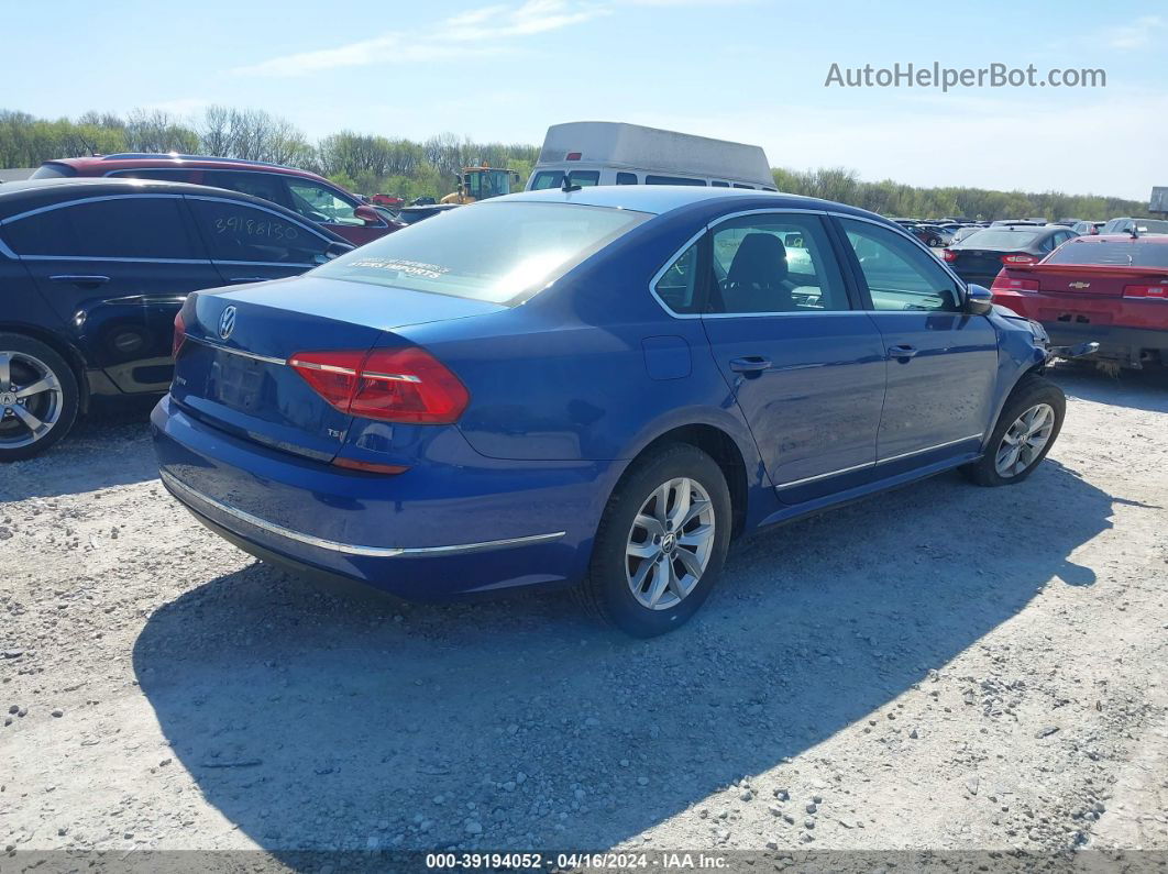 2016 Volkswagen Passat 1.8t S Синий vin: 1VWAT7A36GC057239