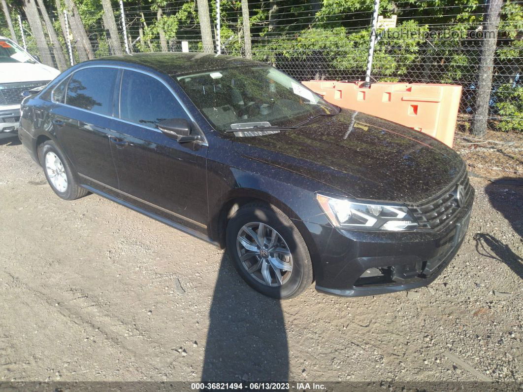 2017 Volkswagen Passat 1.8t S Black vin: 1VWAT7A36HC039695