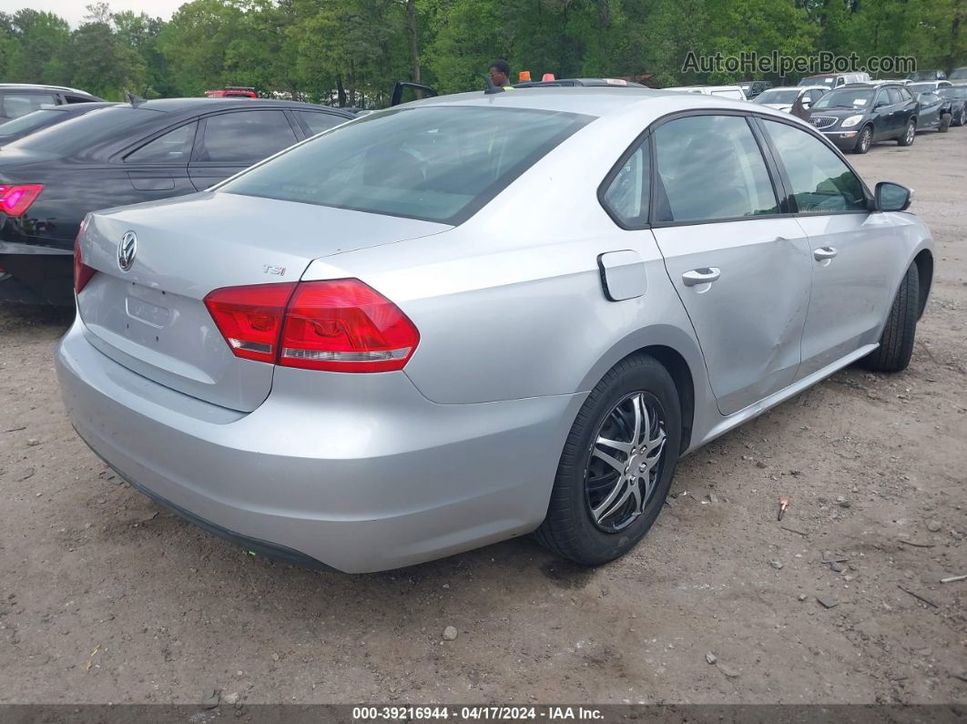 2015 Volkswagen Passat 1.8t S Серебряный vin: 1VWAT7A37FC008162