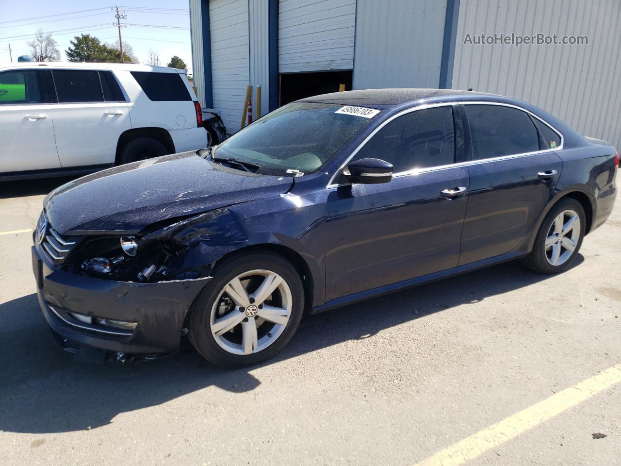 2015 Volkswagen Passat S Blue vin: 1VWAT7A37FC084397