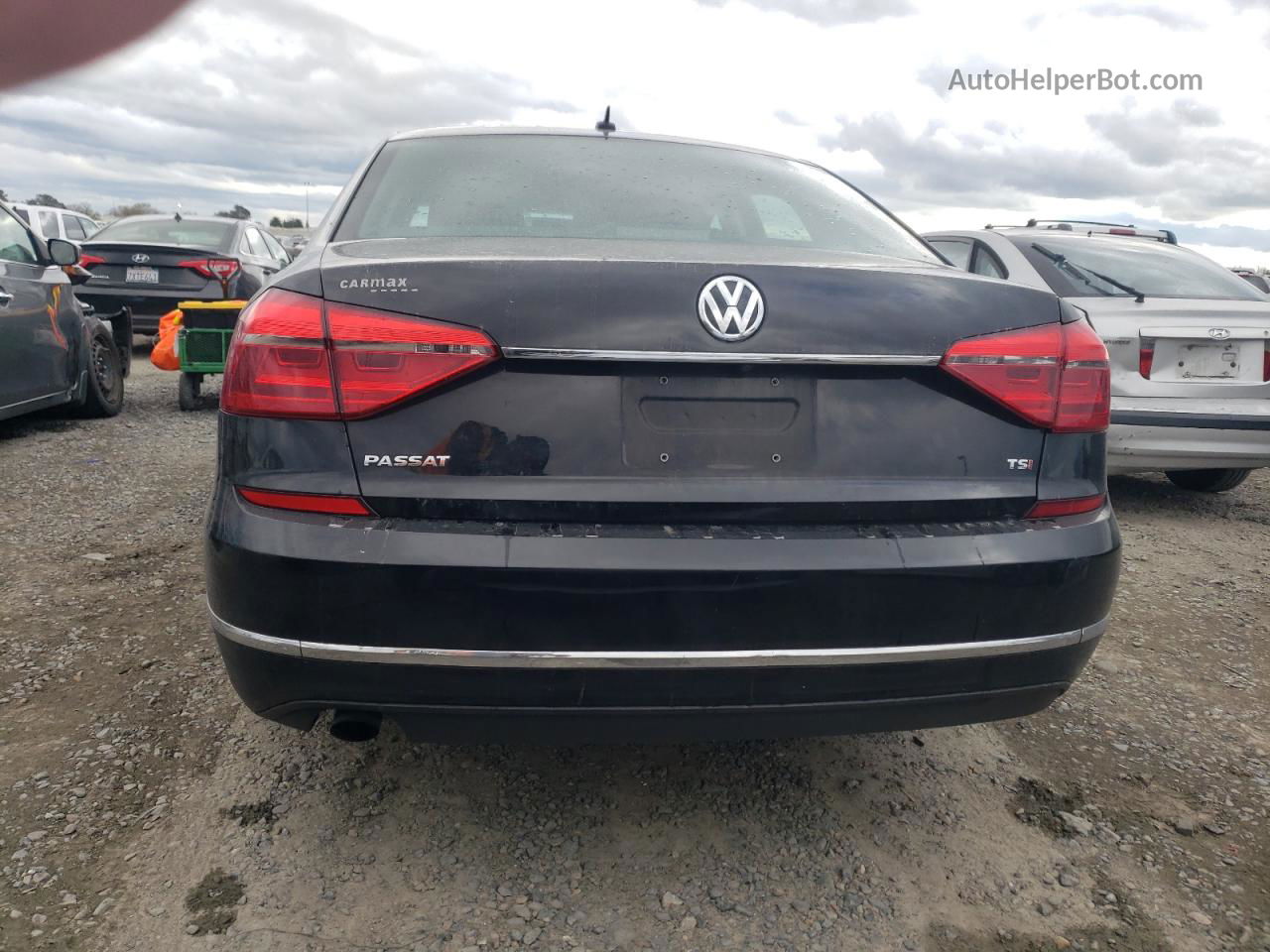 2016 Volkswagen Passat S Черный vin: 1VWAT7A37GC050624