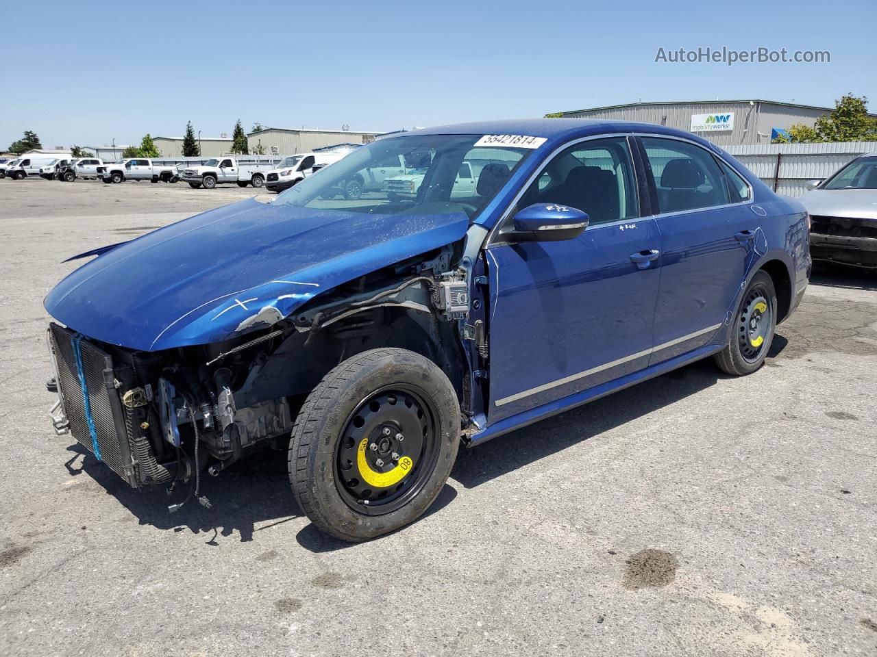 2017 Volkswagen Passat S Blue vin: 1VWAT7A37HC004728