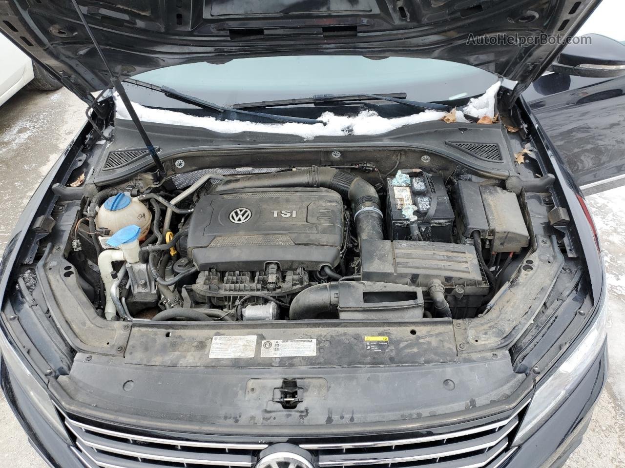 2017 Volkswagen Passat S Черный vin: 1VWAT7A37HC067702