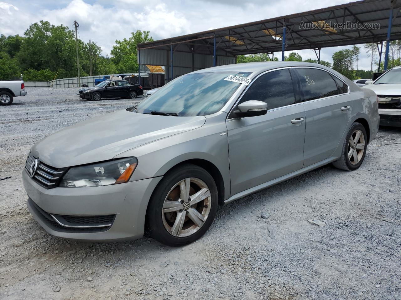 2014 Volkswagen Passat S Silver vin: 1VWAT7A38EC037944