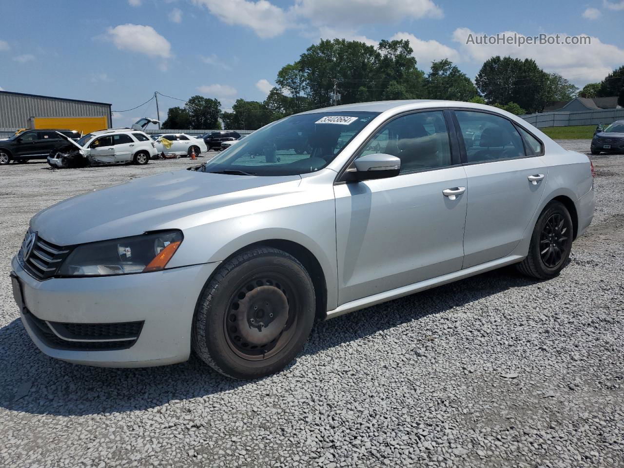 2014 Volkswagen Passat S Silver vin: 1VWAT7A38EC061077