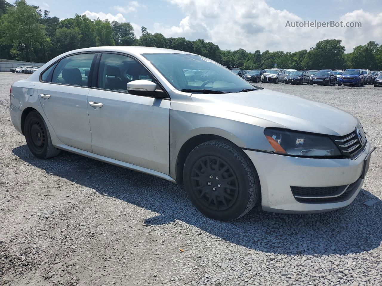 2014 Volkswagen Passat S Серебряный vin: 1VWAT7A38EC061077