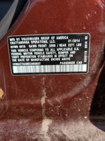 2014 Volkswagen Passat S Maroon vin: 1VWAT7A38EC063637