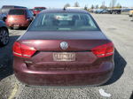 2014 Volkswagen Passat S Maroon vin: 1VWAT7A38EC063637