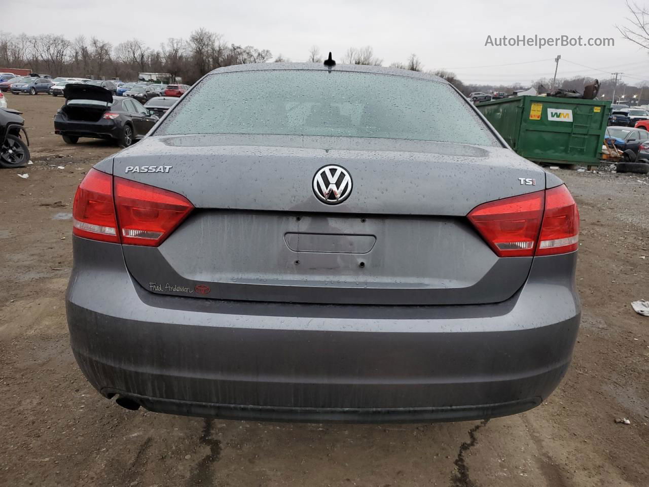 2014 Volkswagen Passat S Gray vin: 1VWAT7A38EC088487