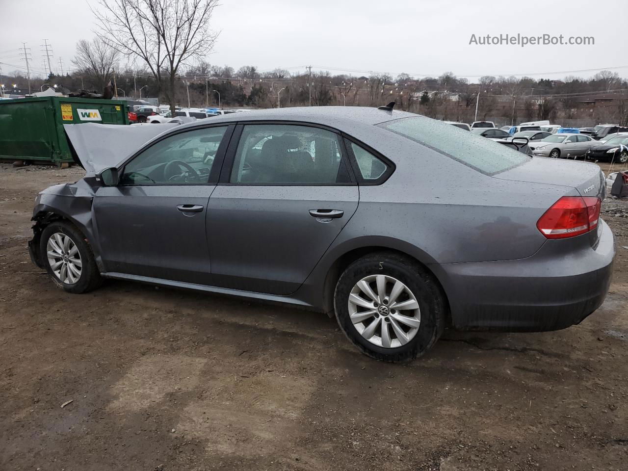 2014 Volkswagen Passat S Серый vin: 1VWAT7A38EC088487