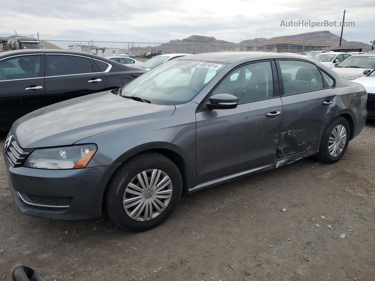 2014 Volkswagen Passat S Charcoal vin: 1VWAT7A38EC112707