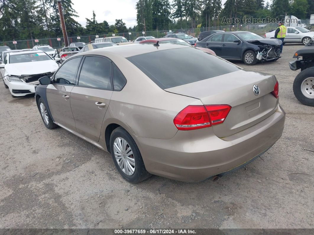 2015 Volkswagen Passat 1.8t S Brown vin: 1VWAT7A38FC051666