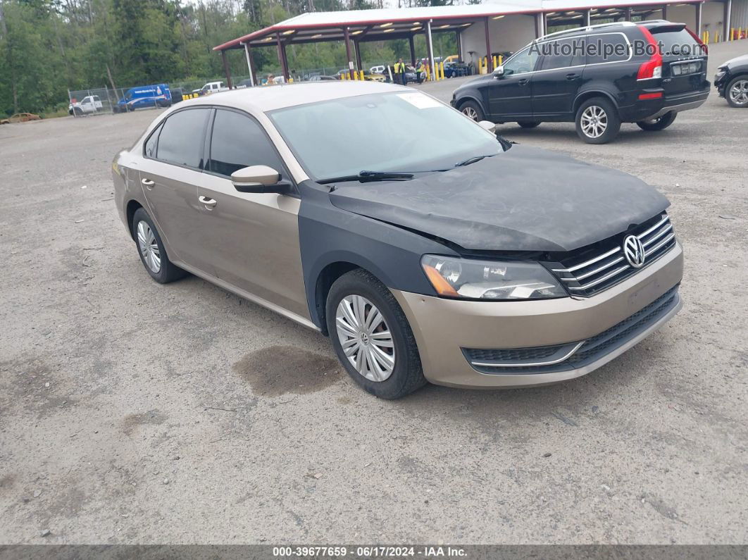 2015 Volkswagen Passat 1.8t S Brown vin: 1VWAT7A38FC051666