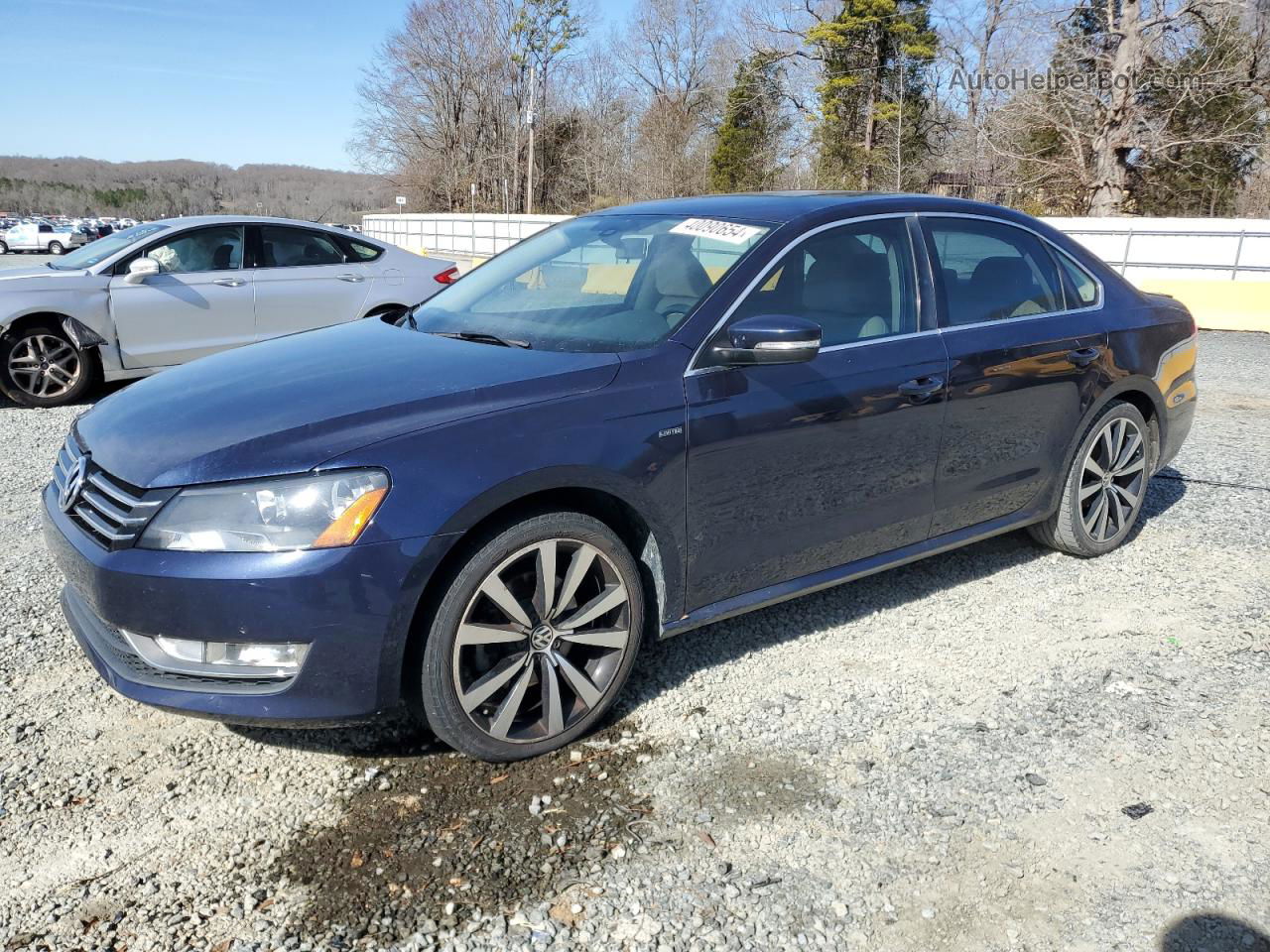 2015 Volkswagen Passat S Blue vin: 1VWAT7A38FC094811