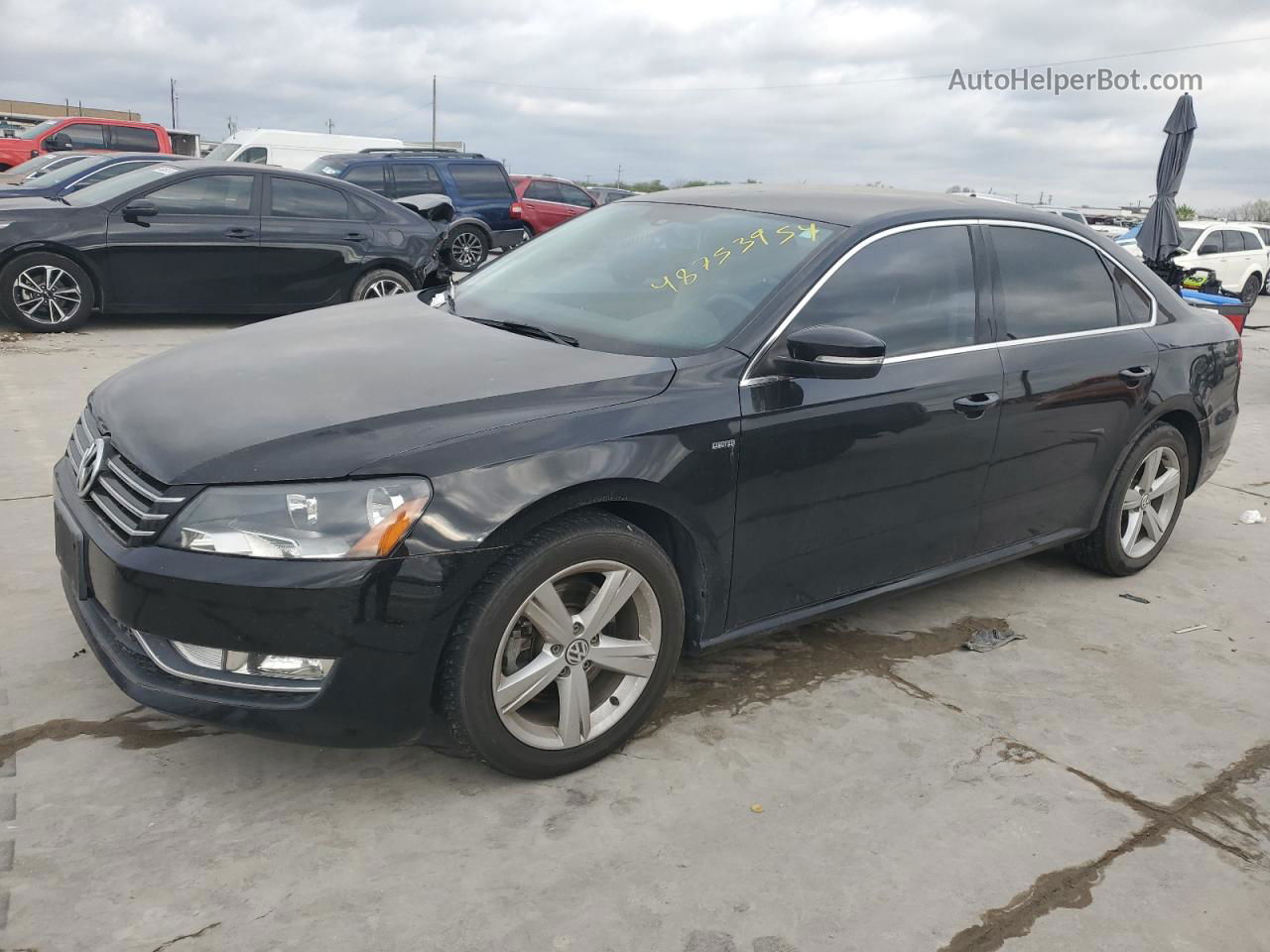 2015 Volkswagen Passat S Black vin: 1VWAT7A38FC102650