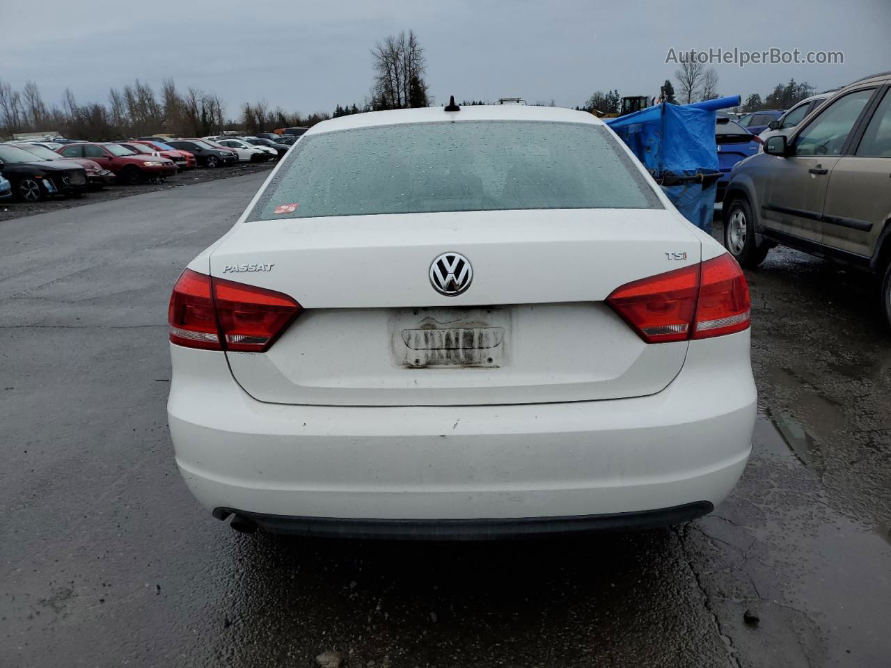 2015 Volkswagen Passat S White vin: 1VWAT7A38FC108500