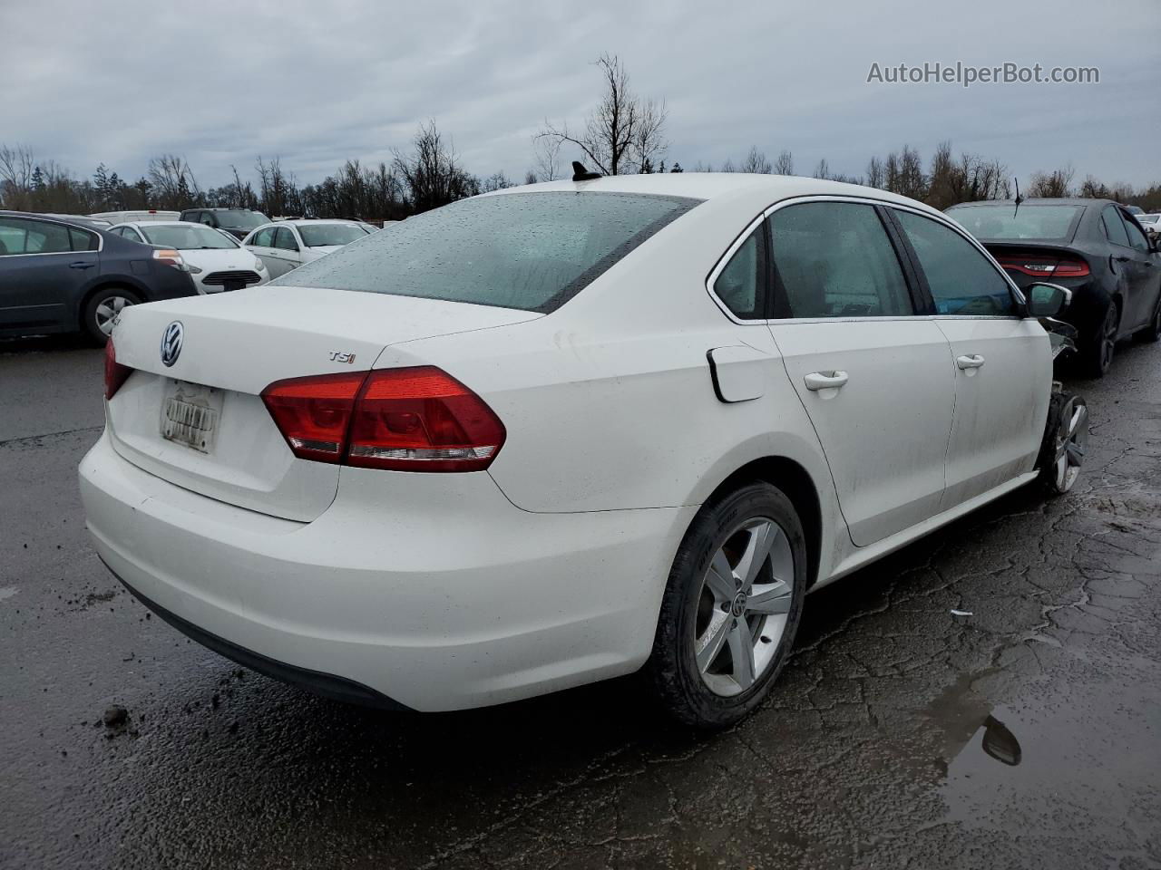 2015 Volkswagen Passat S White vin: 1VWAT7A38FC108500