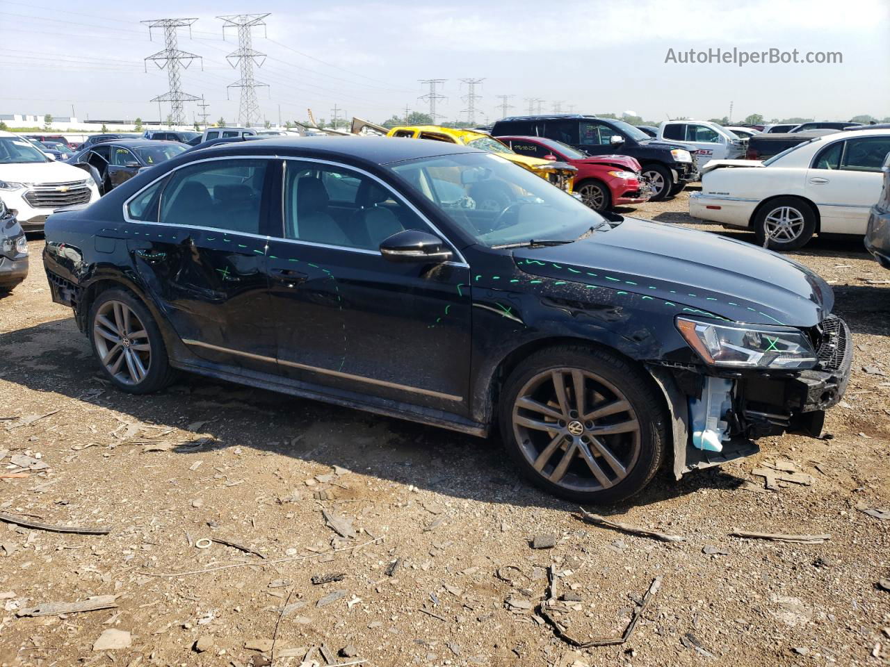 2016 Volkswagen Passat S Black vin: 1VWAT7A38GC068727