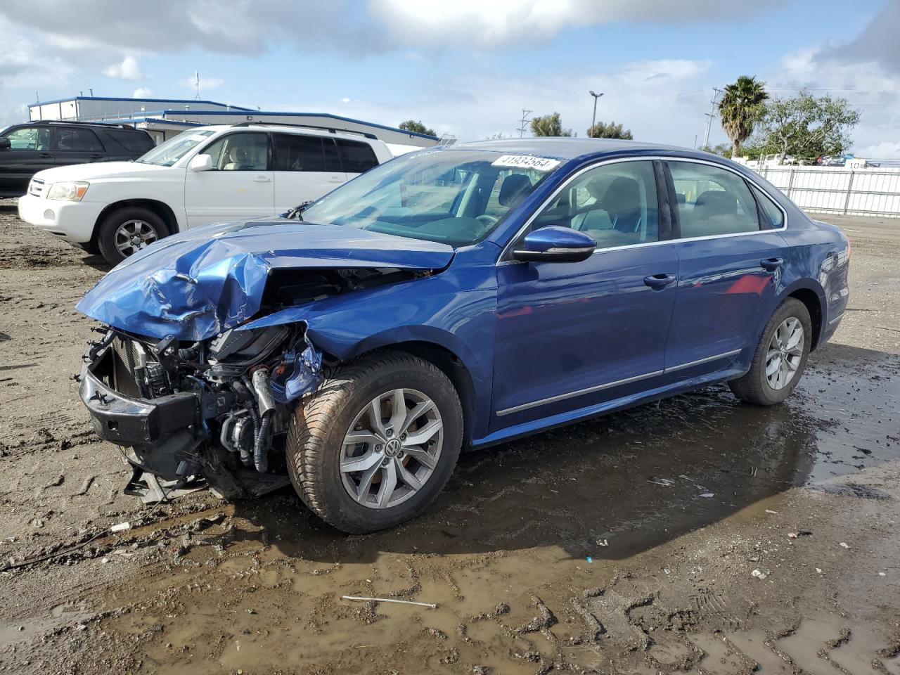 2017 Volkswagen Passat S Blue vin: 1VWAT7A38HC053274