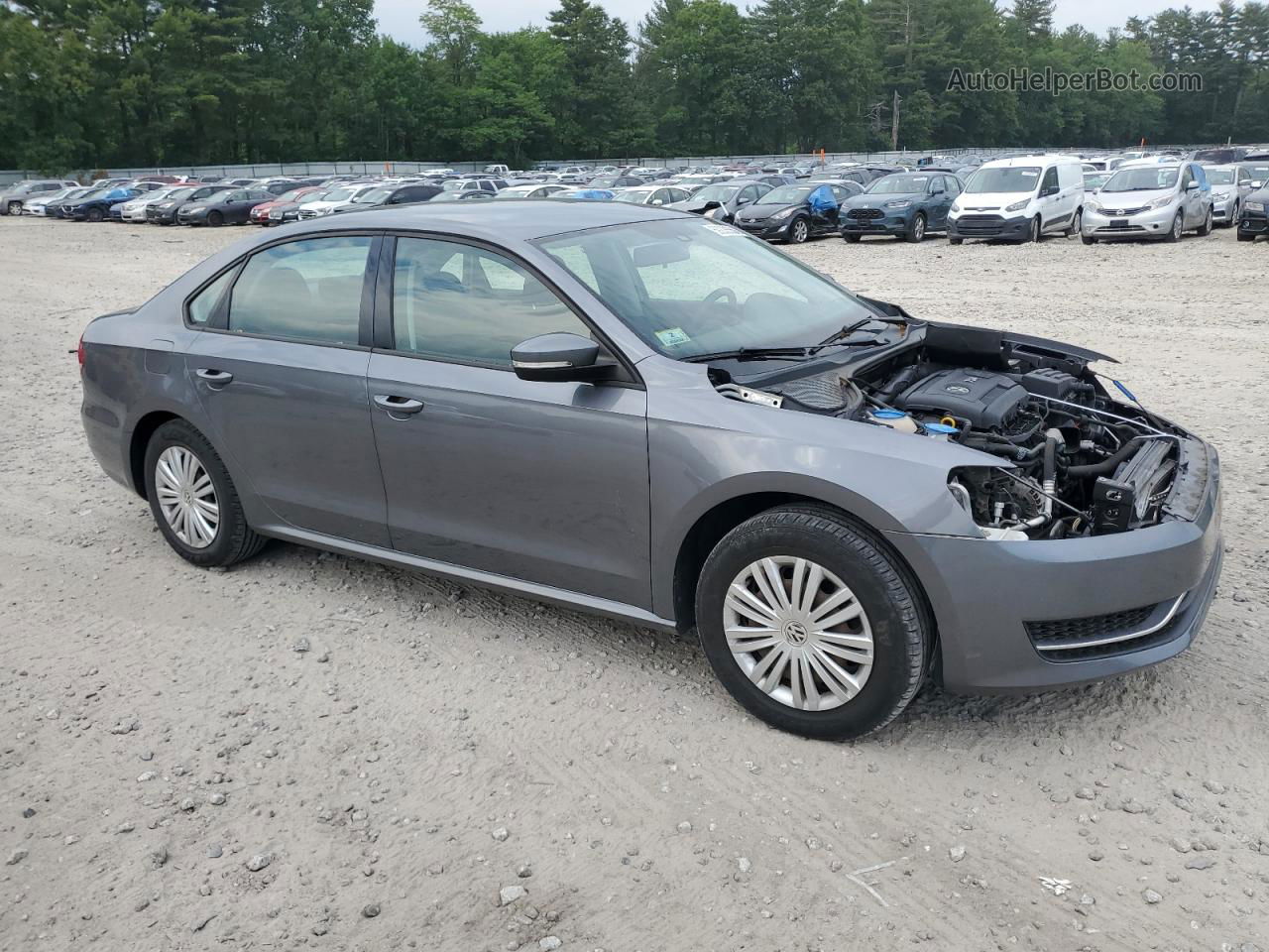 2014 Volkswagen Passat S Gray vin: 1VWAT7A39EC023163