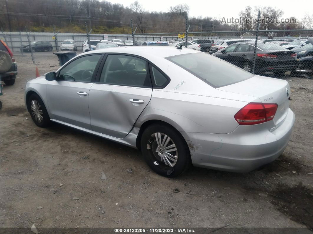 2014 Volkswagen Passat 1.8t S Silver vin: 1VWAT7A39EC031294