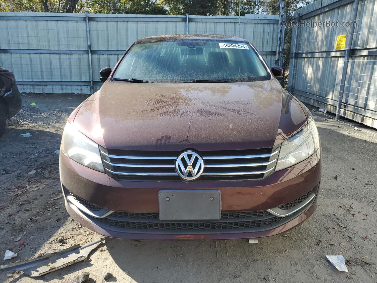 2014 Volkswagen Passat S Maroon vin: 1VWAT7A39EC037077