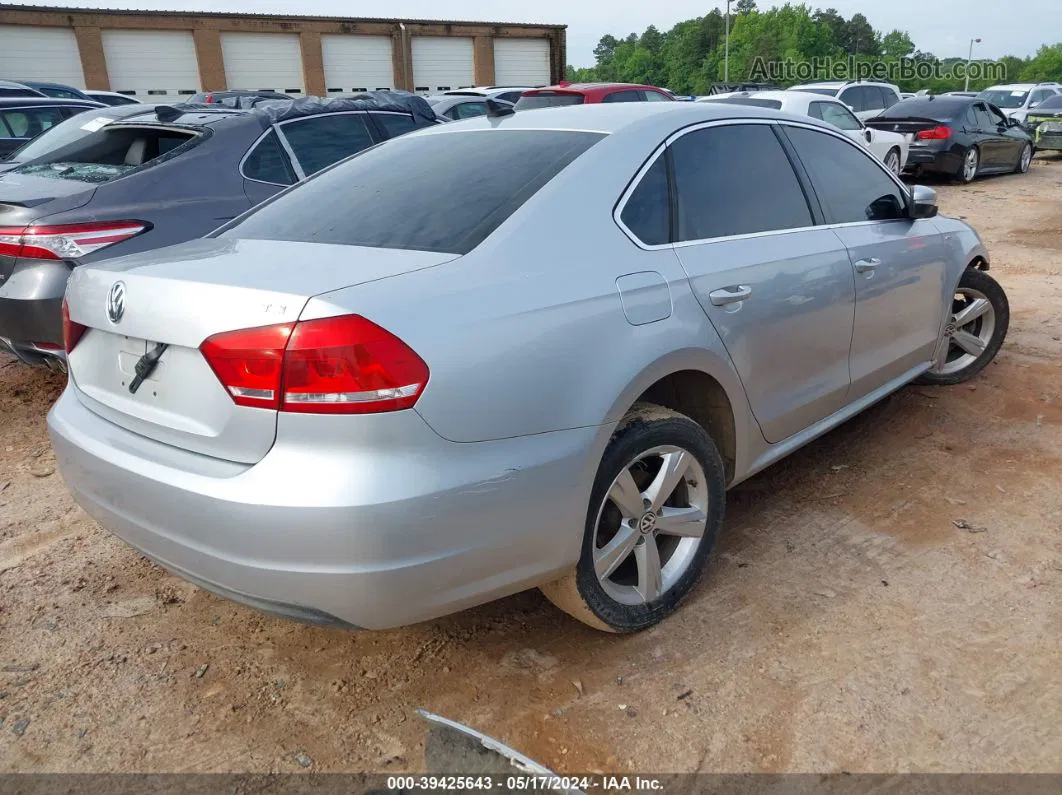 2014 Volkswagen Passat 1.8t Wolfsburg Edition Silver vin: 1VWAT7A39EC055448