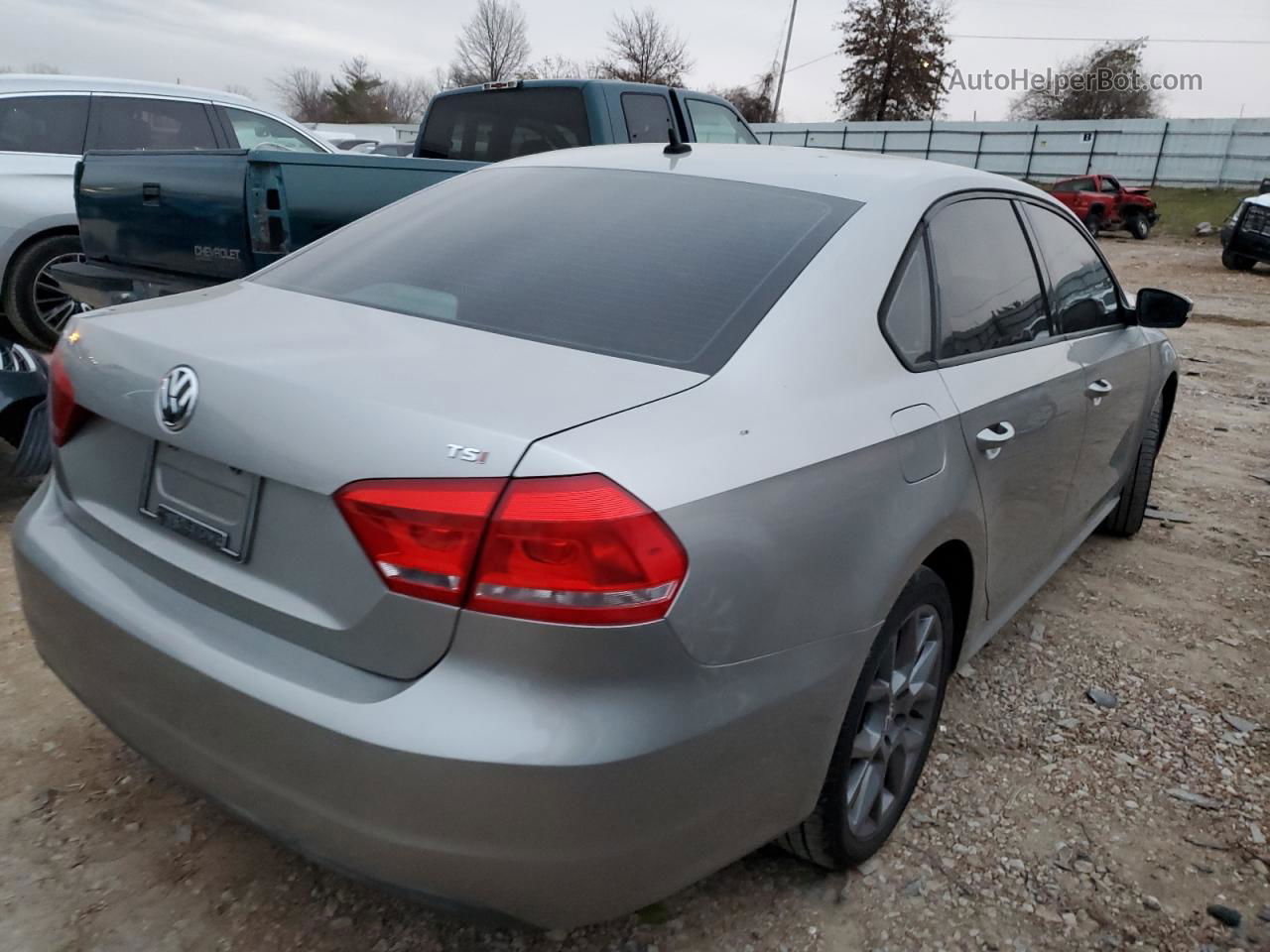 2014 Volkswagen Passat S Gray vin: 1VWAT7A39EC078177