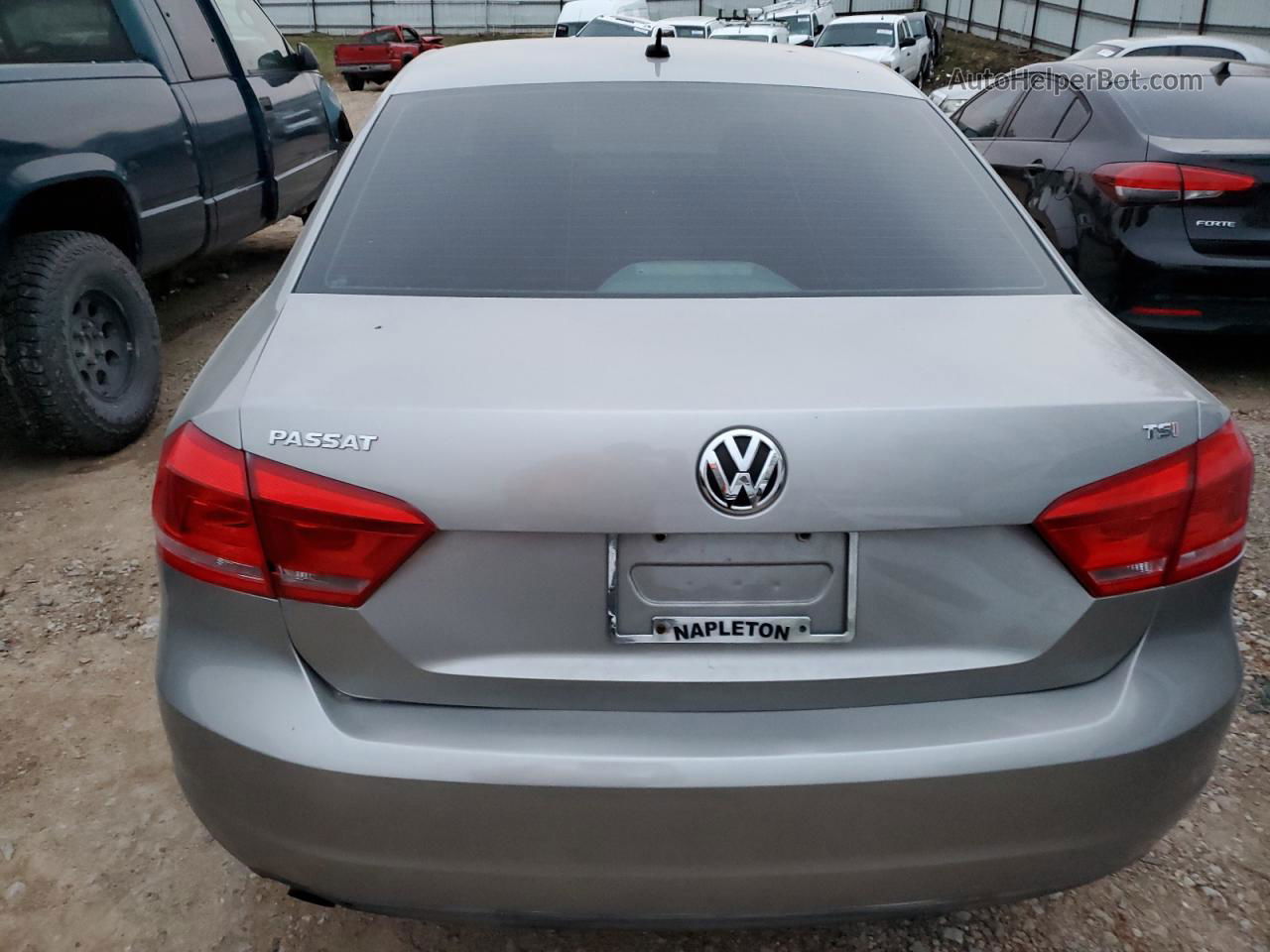 2014 Volkswagen Passat S Gray vin: 1VWAT7A39EC078177