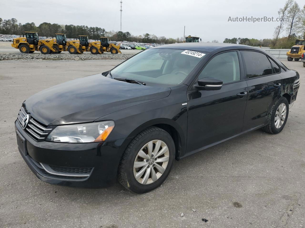 2014 Volkswagen Passat S Черный vin: 1VWAT7A39EC100663