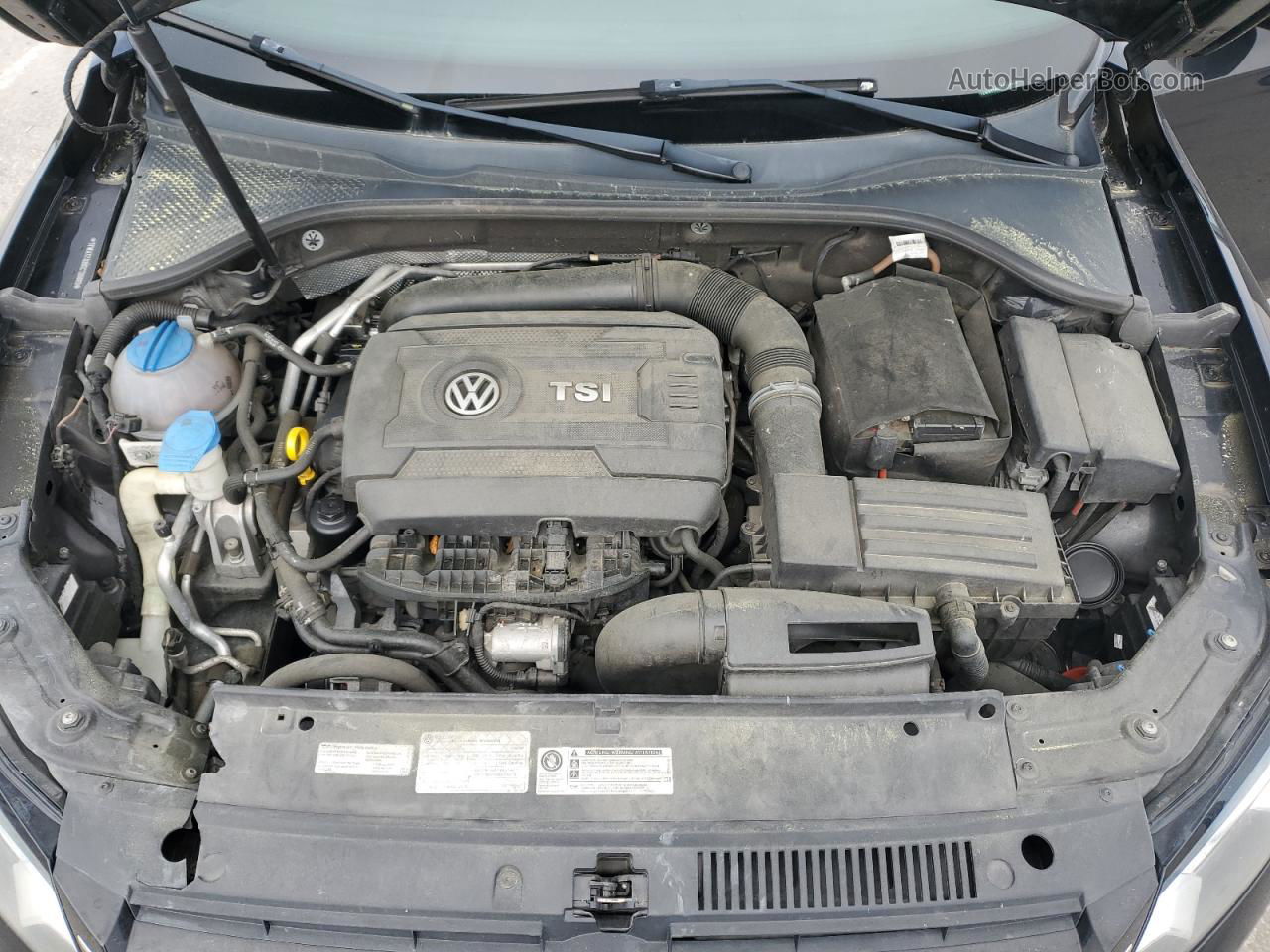 2014 Volkswagen Passat S Черный vin: 1VWAT7A39EC100663