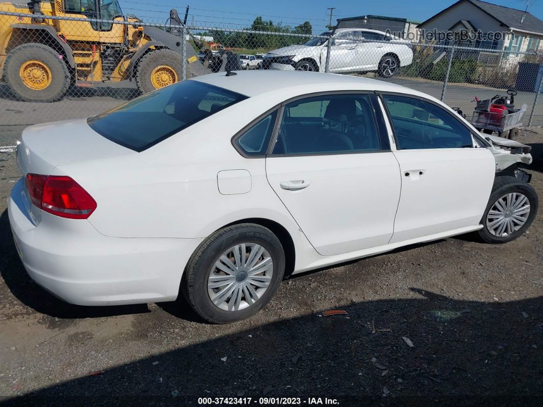 2015 Volkswagen Passat 1.8t S White vin: 1VWAT7A39FC039669