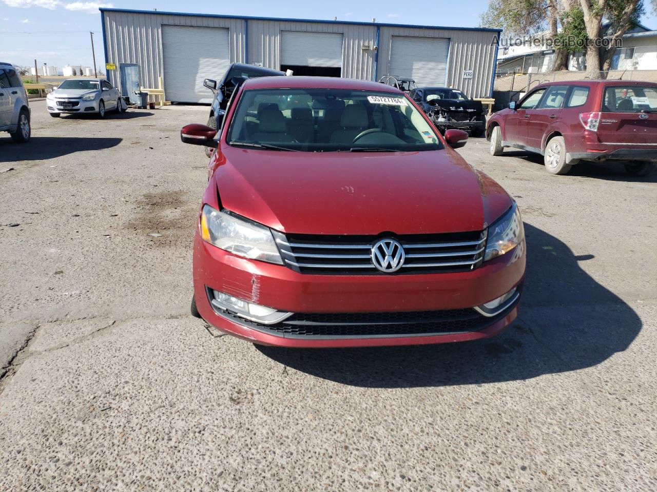 2015 Volkswagen Passat S Red vin: 1VWAT7A39FC102933