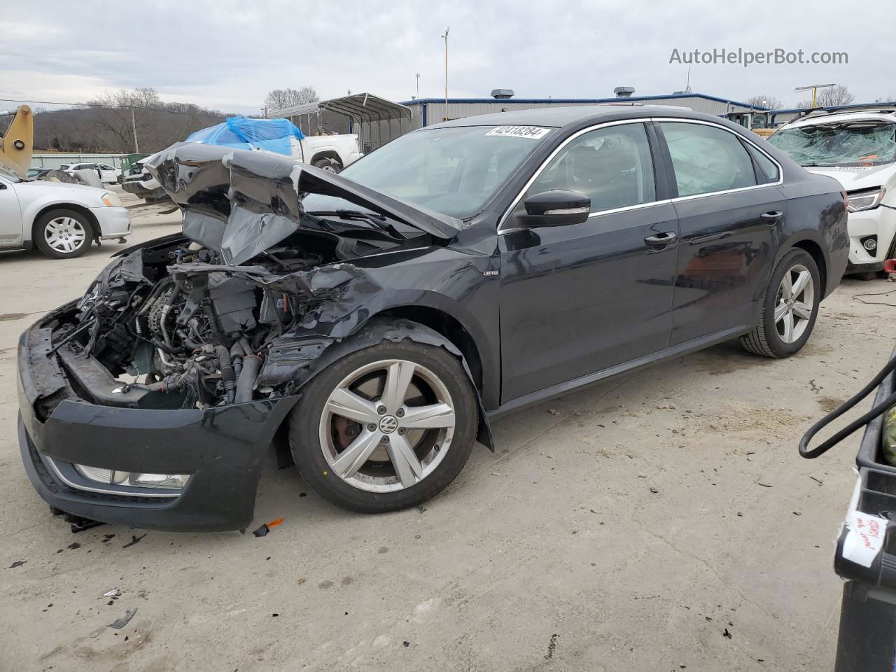 2015 Volkswagen Passat S Black vin: 1VWAT7A39FC105833