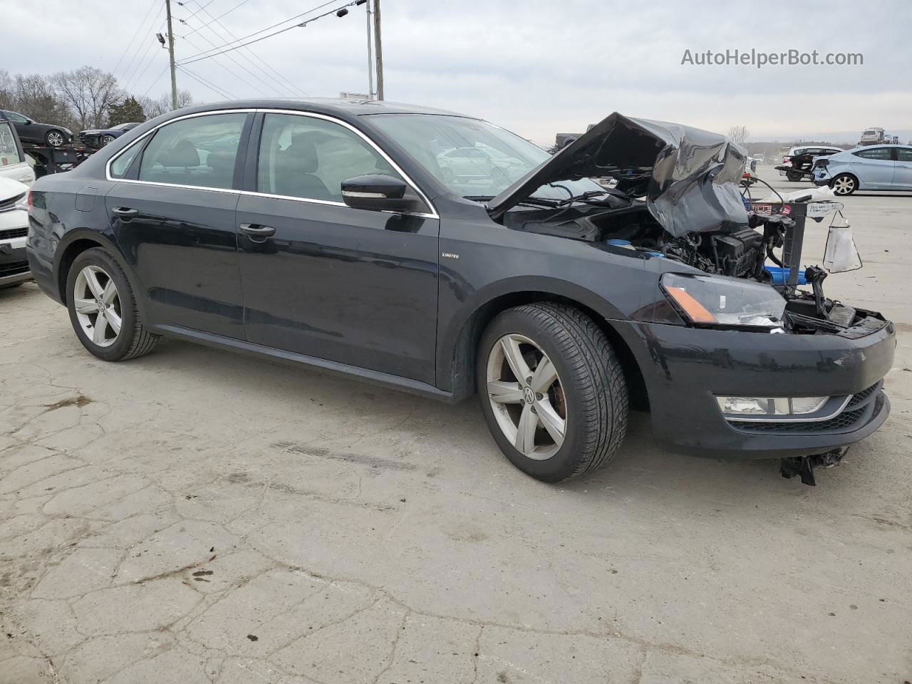 2015 Volkswagen Passat S Black vin: 1VWAT7A39FC105833