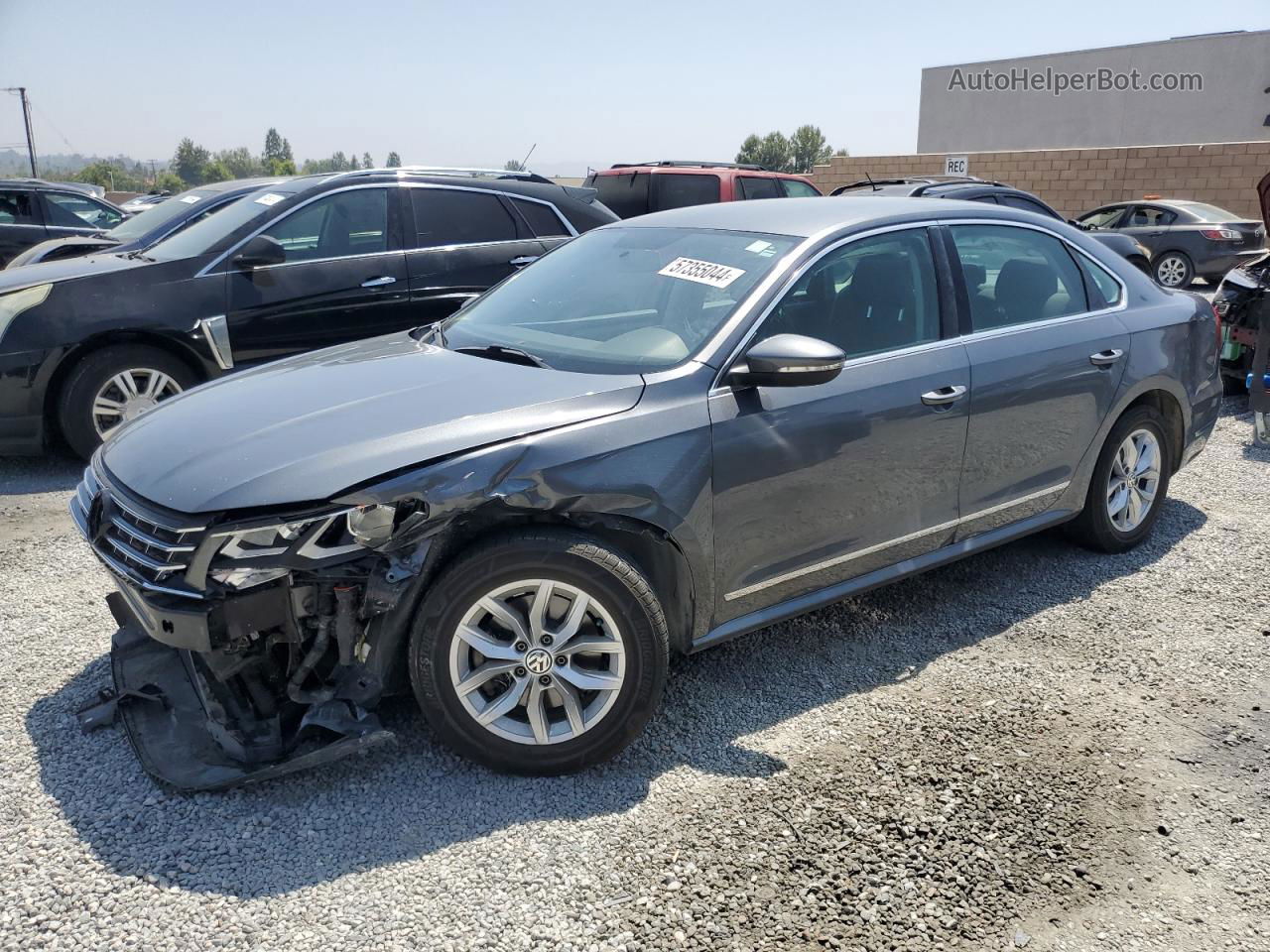 2016 Volkswagen Passat S Gray vin: 1VWAT7A39GC047059