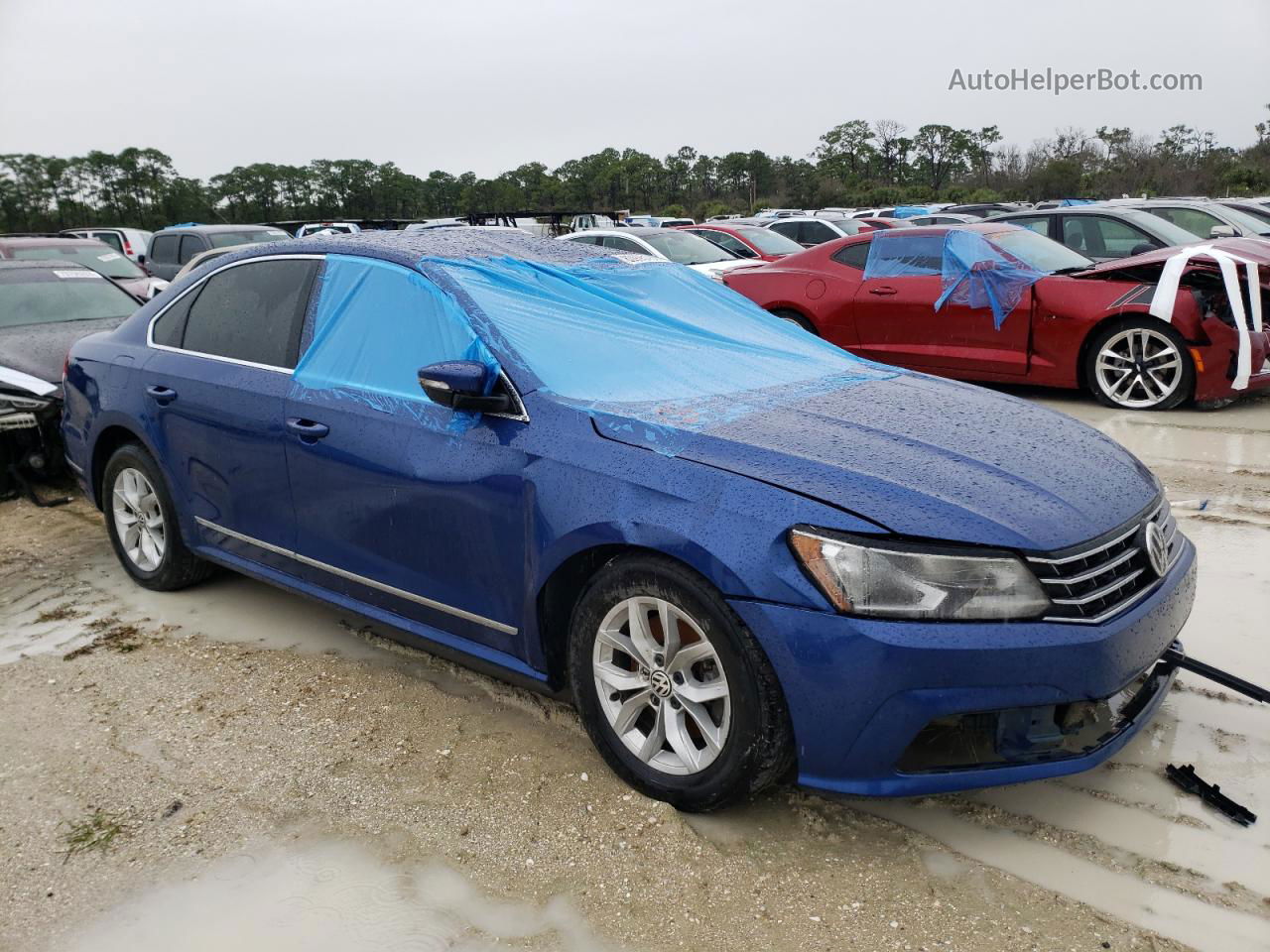 2017 Volkswagen Passat S Blue vin: 1VWAT7A39HC016427