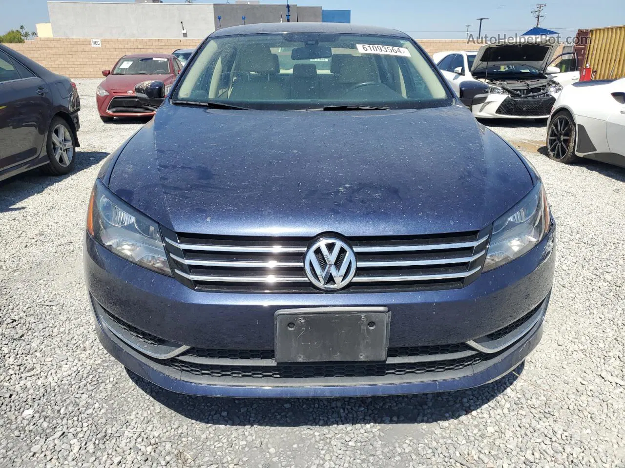 2014 Volkswagen Passat S Blue vin: 1VWAT7A3XEC113115