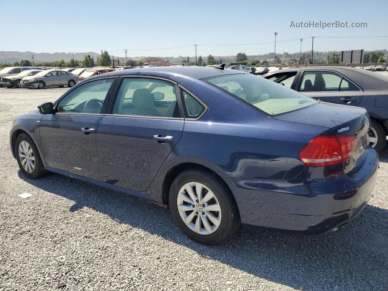 2014 Volkswagen Passat S Blue vin: 1VWAT7A3XEC113115